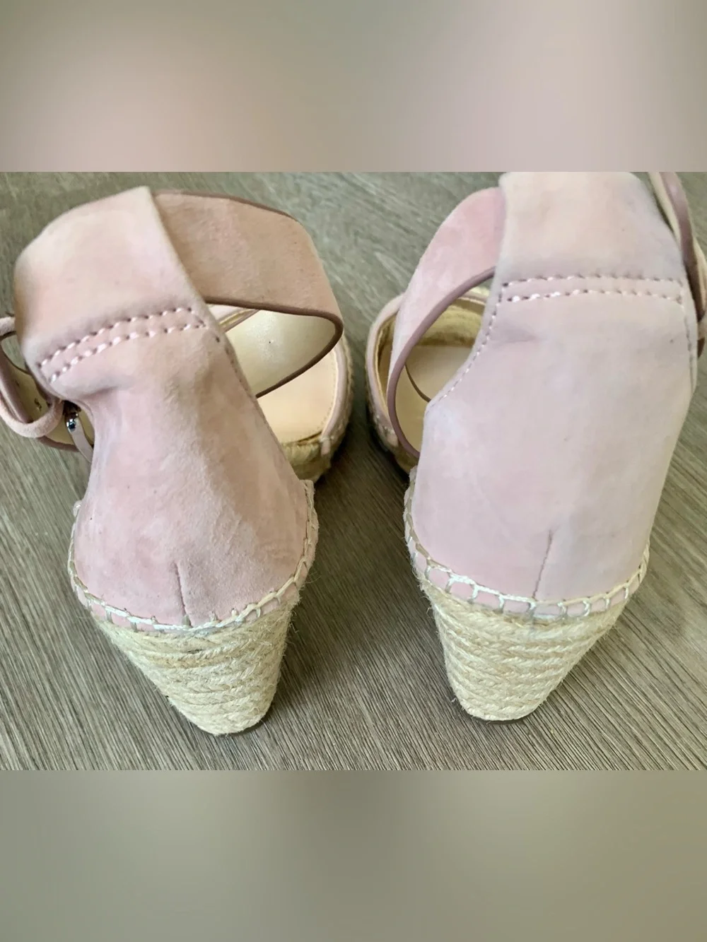 Vince Camuto Light Pink Leera Espadrille Wedge Sandals